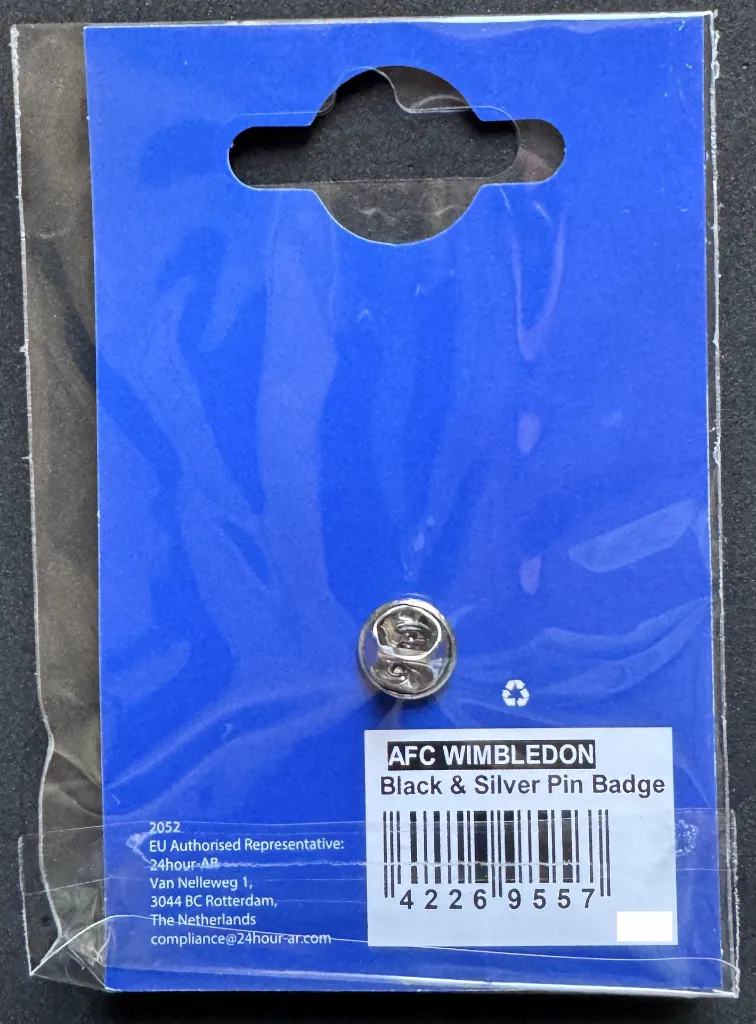 AFC Wimbledon (England) Official Round Crest Pin Badge 3.webp