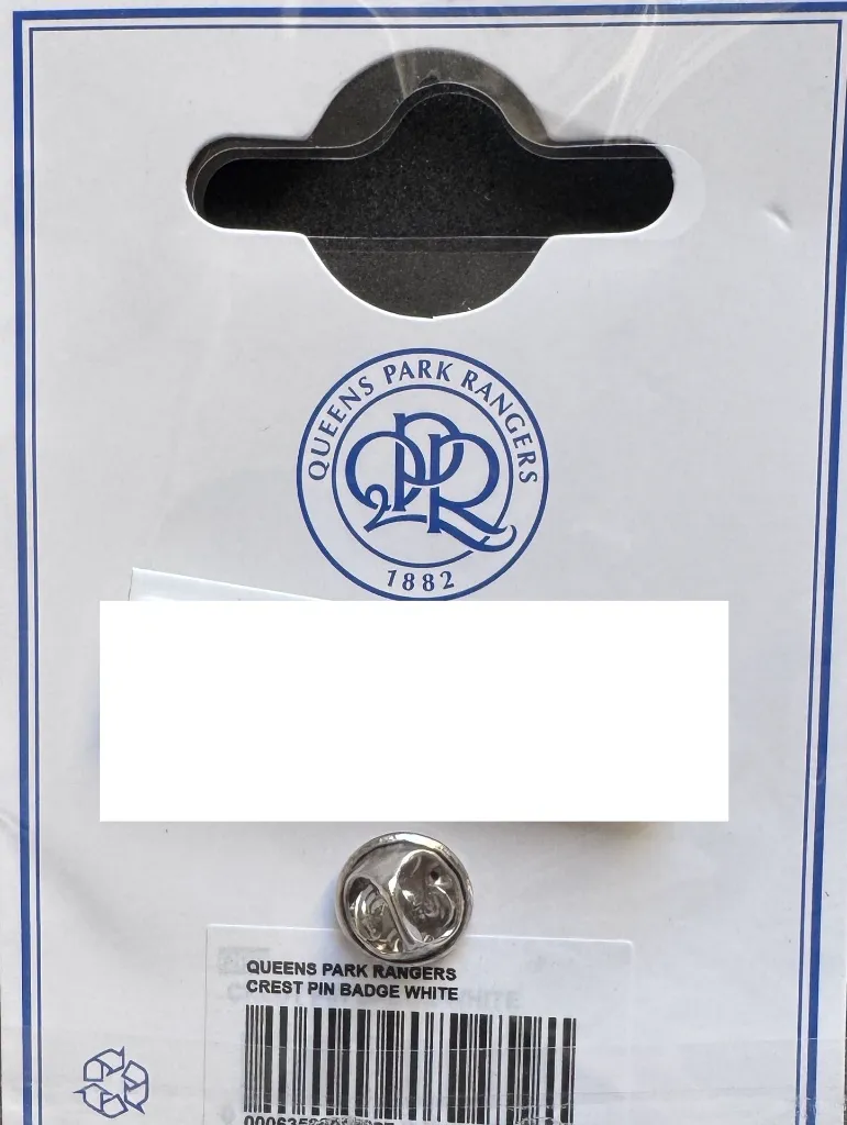 QPR (England) Official Crest Pin Badge White 3.webp