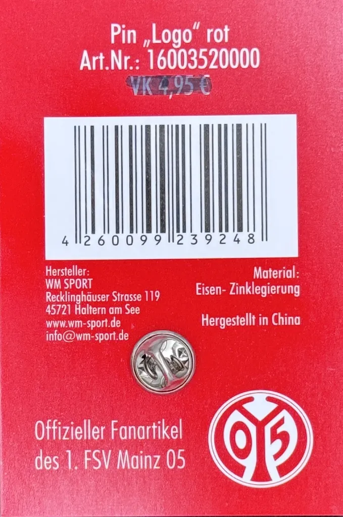 1. FSV Mainz (Germany) Logo Official Pin Badge 3.webp