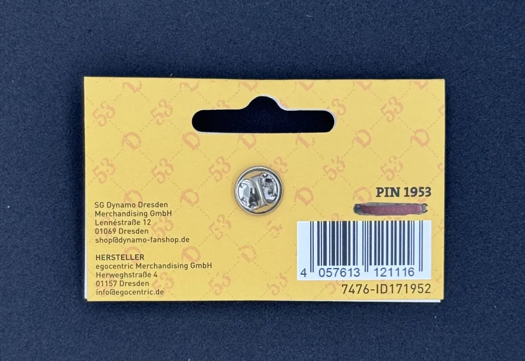 Dynamo Dresden (Germany) 1953 Official Pin Badge 3.webp