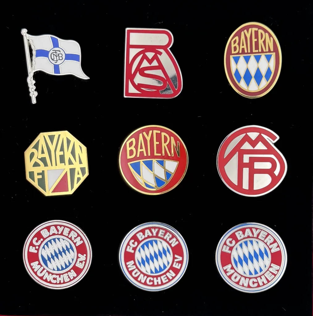 FC Bayern München (Germany) 9x Pin Retro Logos 1.webp