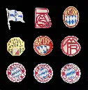 FC Bayern München (Germany) 9x Pin Retro Logos 1.webp