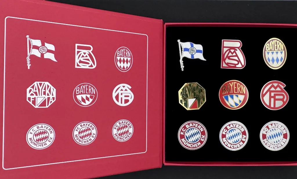FC Bayern München (Germany) 9x Pin Retro Logos 2.webp