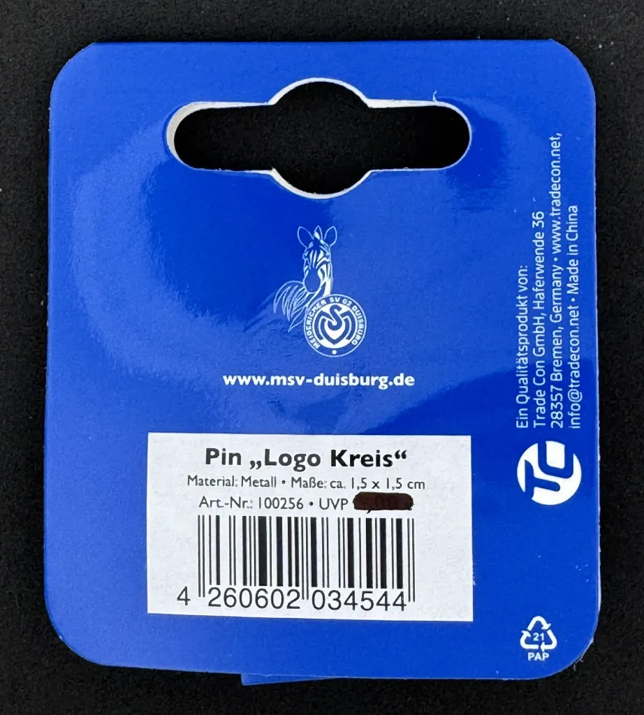 MSV Duisburg (Germany) Official Pin Logo Kreis 3.webp