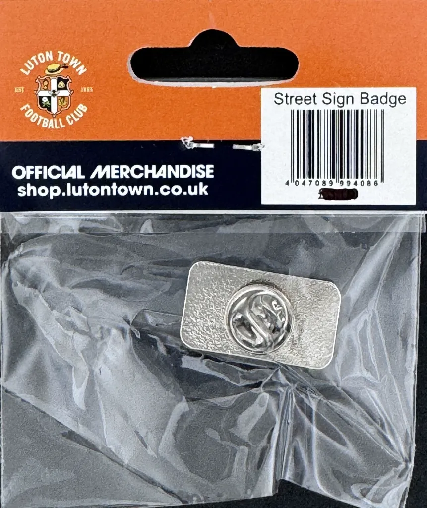 Luton Town (England) Official Street Sign Pin Badge 3.webp