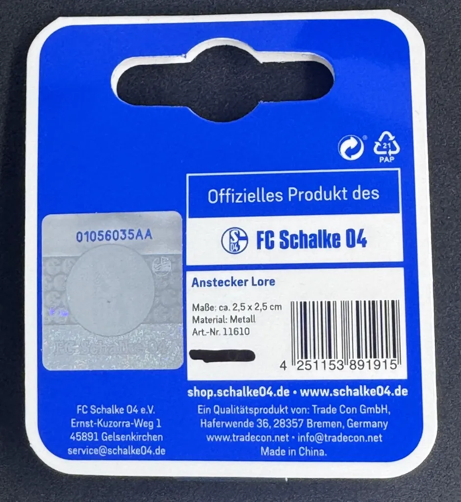 Schalke 04 Official Gluck Auf Pin Badge 3.webp