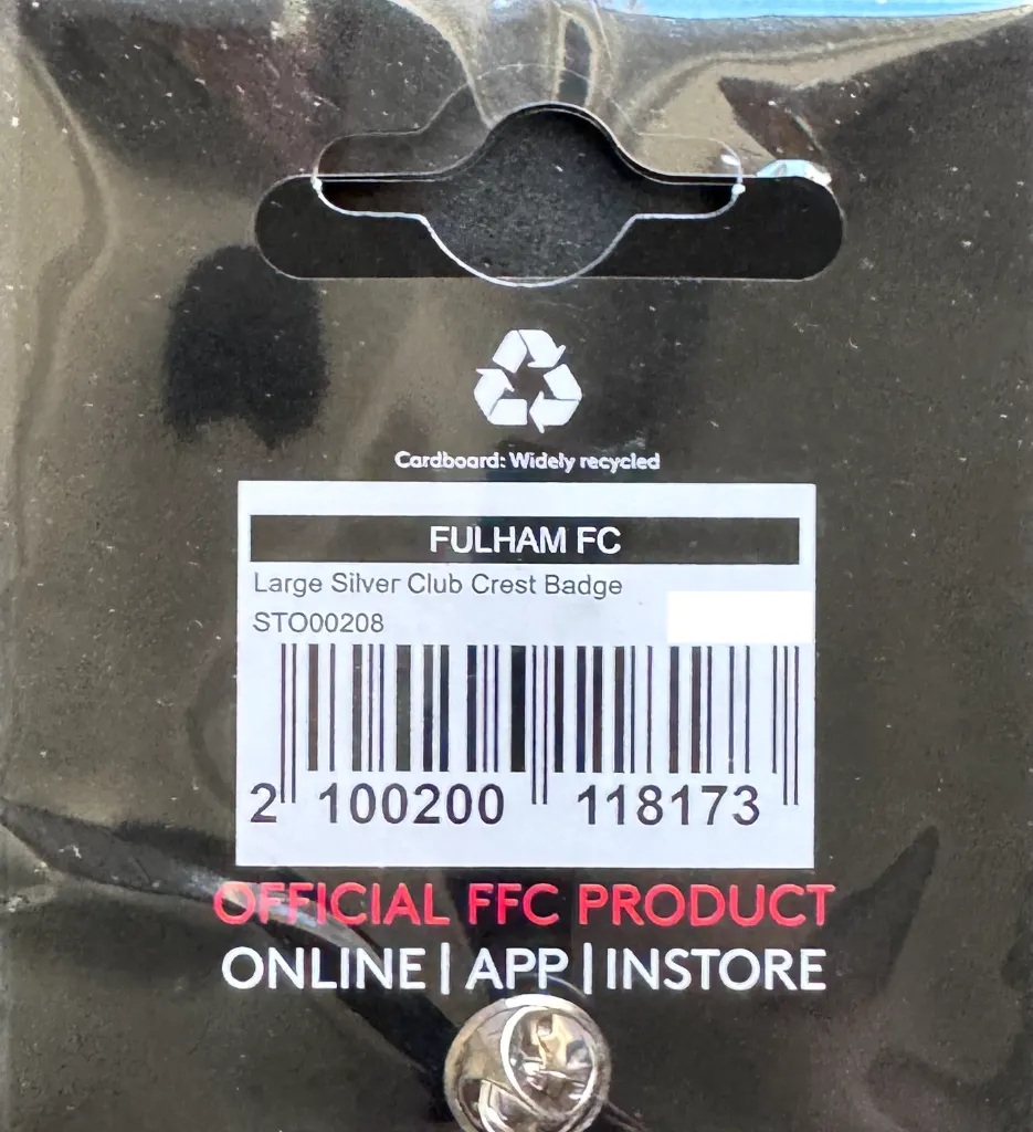 Fulham FC (England) Official Pin Badge 3.webp