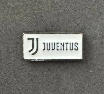 [Juve004] Juventus FC White Name Logo (Italy) Official Pin Badge 