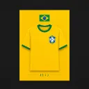 Footballshirt Card Brazil 1970