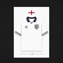 Footballshirt Card England 1990