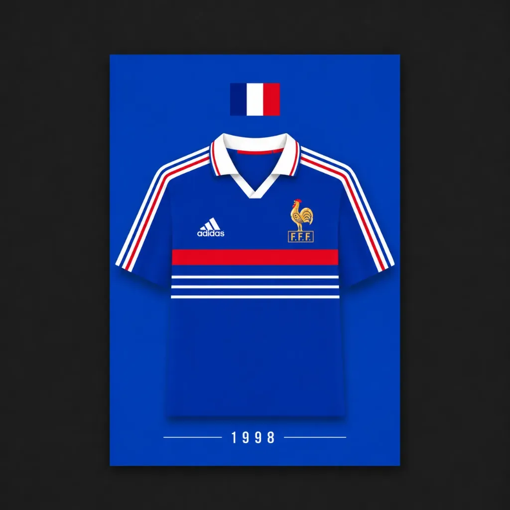 [France1998] Footballshirt Card France 1998