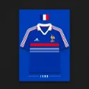 Footballshirt Card France 1998