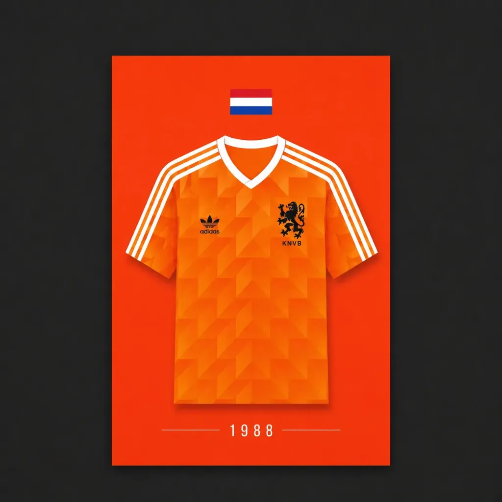 [Netherlands1988] Footballshirt Card Netherlands 1988