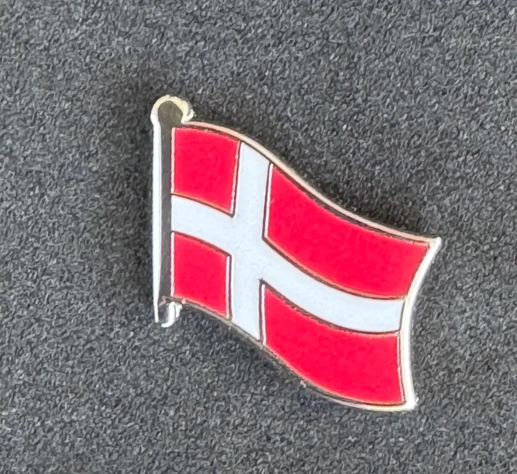 Football Country Flag Pin Badge Denmark