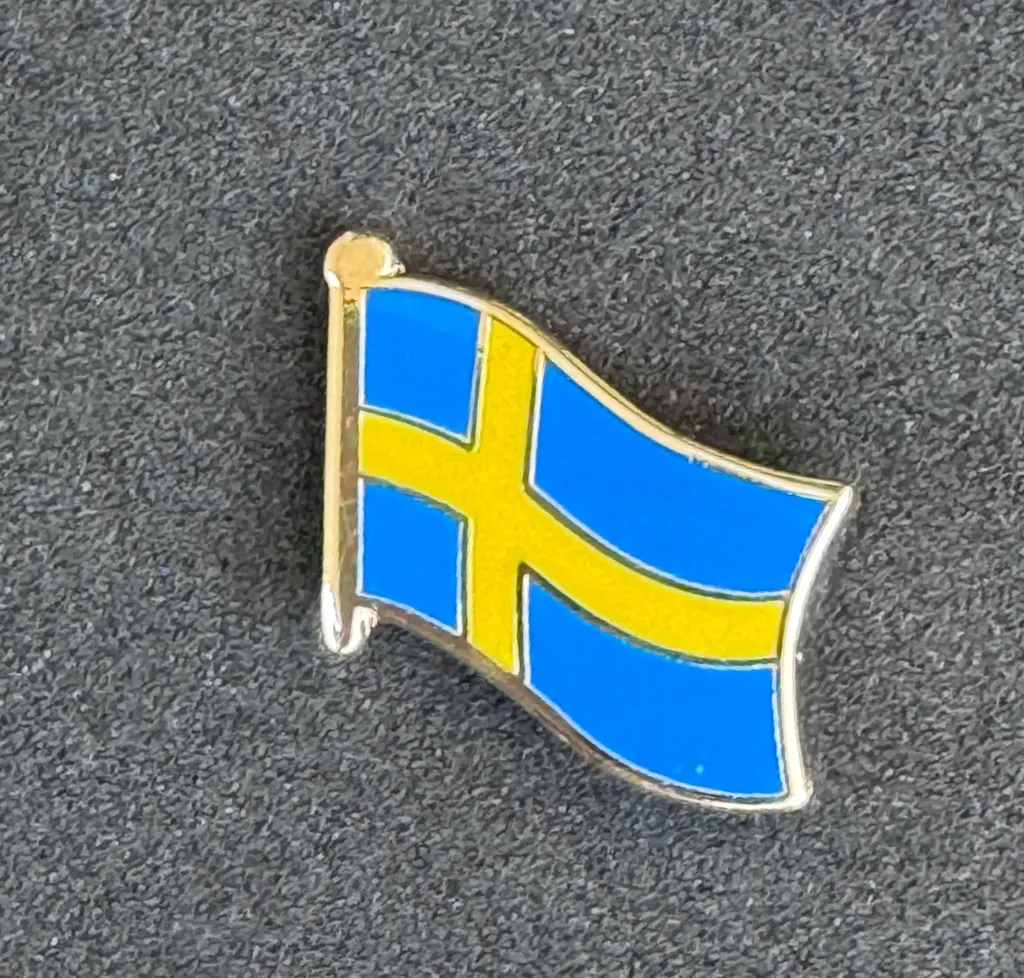 Football Country Flag Pin Badge Sweden