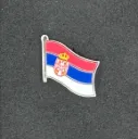 Football Country Flag Pin Badge Serbia