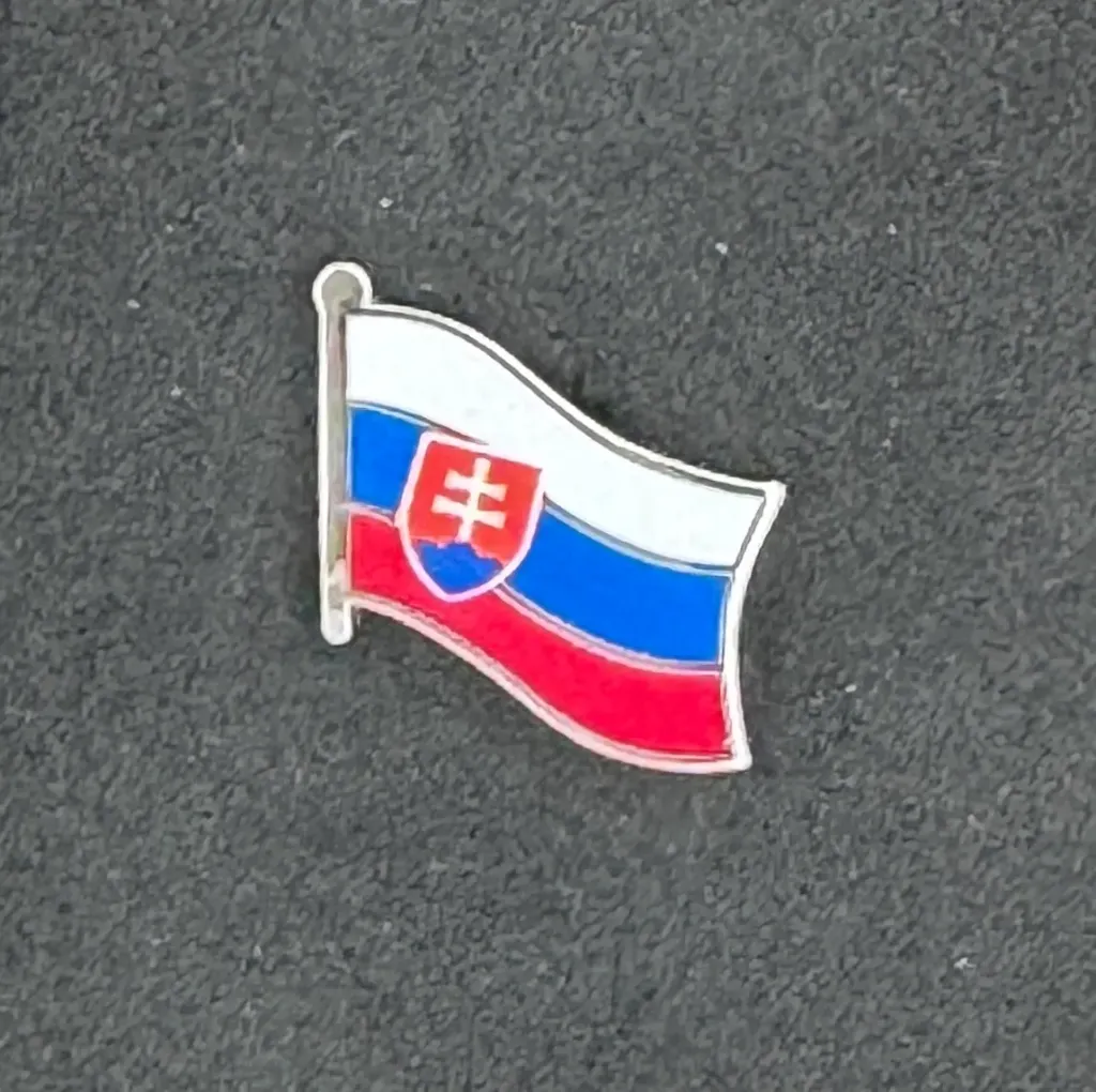 Football Country Flag Pin Badge Slovakia