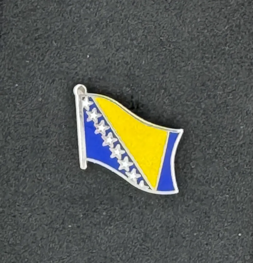 [FlagBIH] Football Country Flag Pin Badge Bosnia and Hercegovina