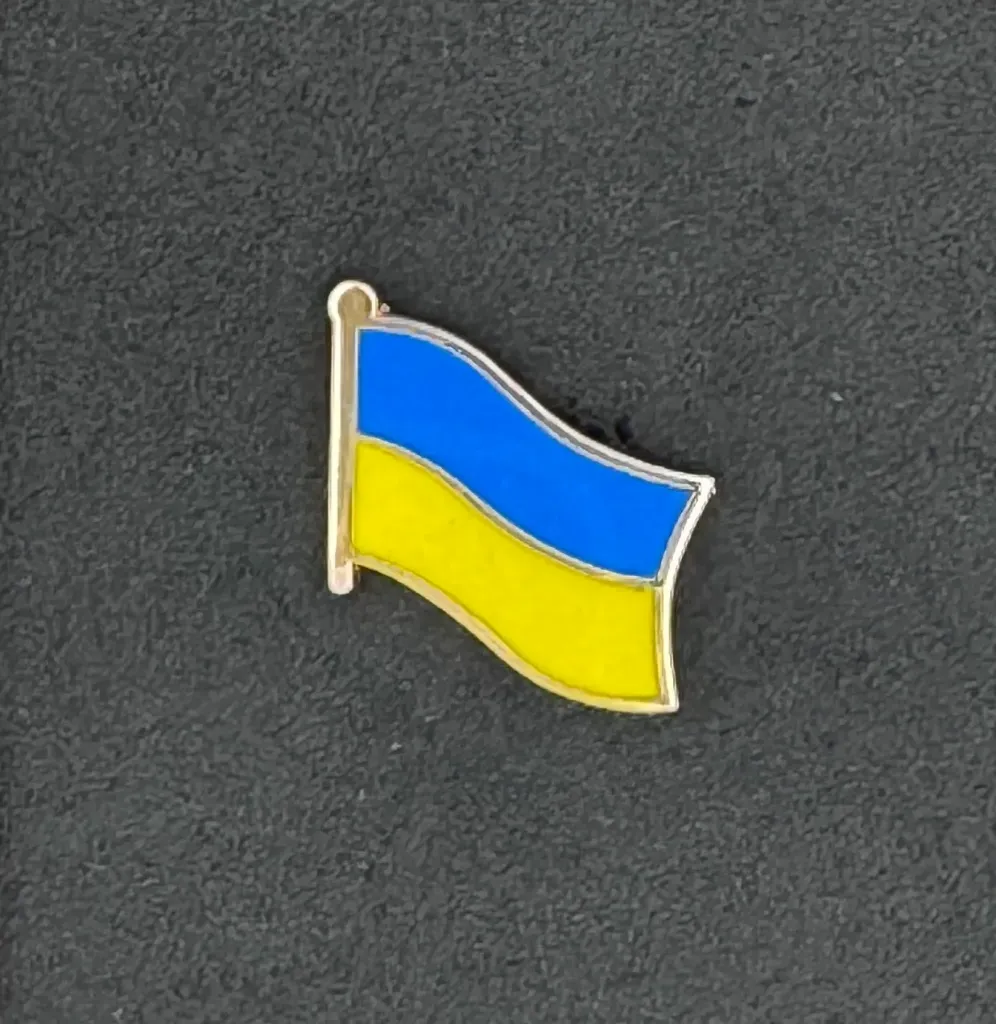 Football Country Flag Pin Badge Ukraine