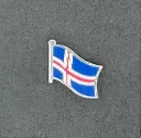 Football Country Flag Pin Badge Iceland